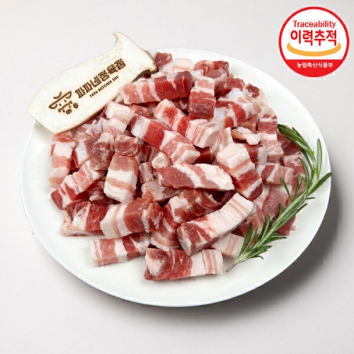 파파육가공 파파네정육점 한입 삼겹살 500g [4개]