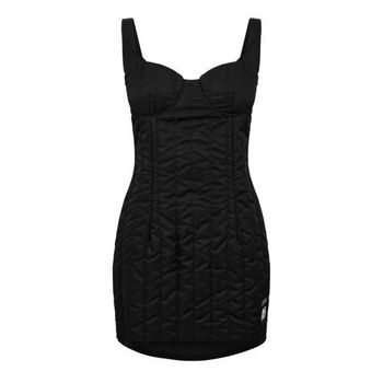 헤론프레스톤 스위트하트 넥 블랙 미니 코르셋 드레스 154018009