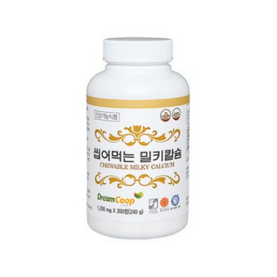 서울약사신협 씹어먹는 밀키칼슘 200정 (1개)