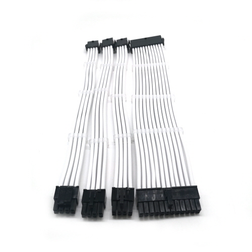 조이쿨 컴퓨터용 고급 연장 슬리빙 케이블 WHITE (JC-PCEX WHITE SET, 0.3m)_이미지