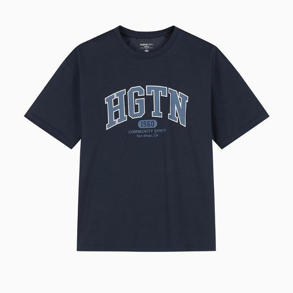 행텐 틴즈 동백01 로고 빅 레터 반팔 티셔츠_네이비 14570-031-405-31-097 S47392089