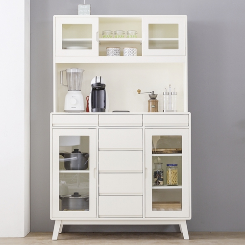 해리스 원목도장 와이드 서랍장+상부장 1050