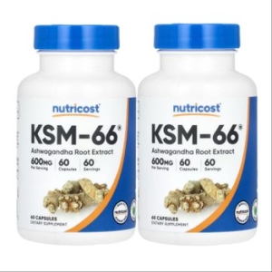 뉴트리코스트 KSM-66 아슈와간다 뿌리추출물 600mg 60캡슐 (2개)_이미지