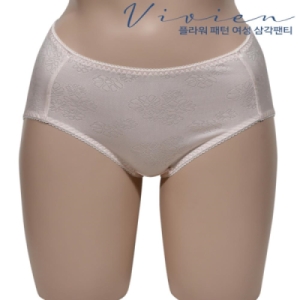 옷자락 여자 베이직 넓은 패턴 MAXI 트라이앵글 꽃무늬 팬티 41607_UW4129