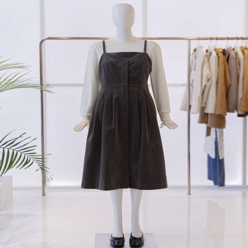 씨씨콜렉트 코듀로이 슬리브리스 원피스 E254MSE132