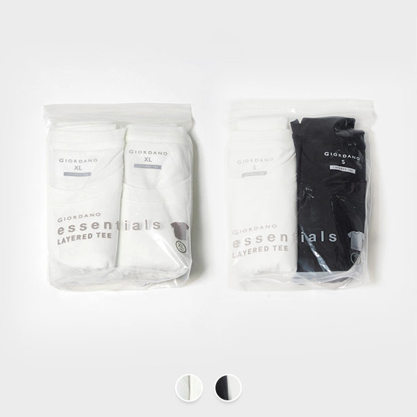 지오다노 레이어드 반팔 티셔츠 01021541_이미지