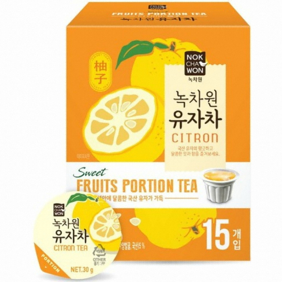녹차원 유자차 포션 15T이미지입니다. 누르면 해당 게시물로 새창이동합니다.