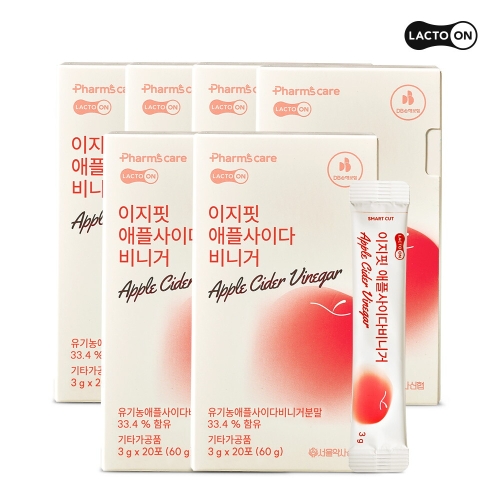 서울약사신협 락토온 이지핏 애플사이다비니거 3g 20포 (6개)_이미지