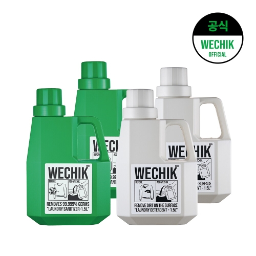 위칙 파워 효소 세탁세제 1.5L 2개 + 소독 섬유유연제 1.5L 2개_이미지