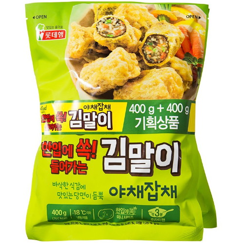 롯데웰푸드 쉐푸드 야채잡채김말이 400g이미지입니다. 누르면 해당 게시물로 새창이동합니다.