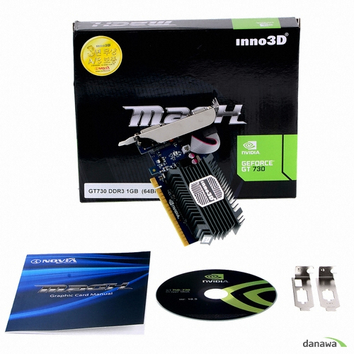 INNO3D Mach ������ GT730 ���� D3 1GB LP ������