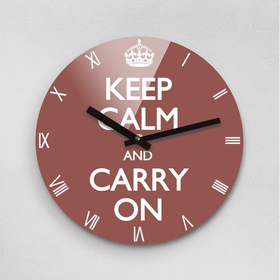 녹스디자인 1200M  리플렉스  KEEP CALM Marsala 무소음벽시계 대  KCR280 BR
