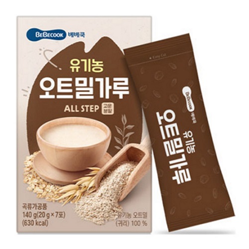  베베쿡 유기농 오트밀가루 140g [3개]