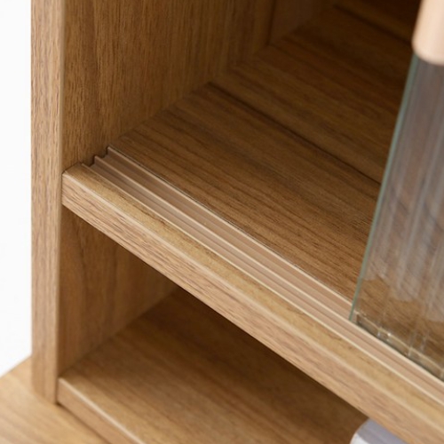 마켓비 FIKK 2문 슬라이딩 도어 유리 미니 수납장 550_이미지