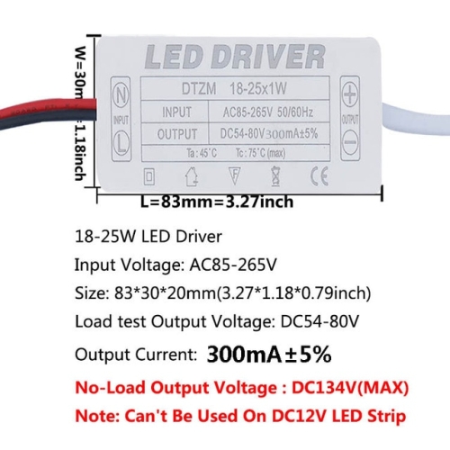 트랜스포머 LED 드라이버 300mA 1-3w 4-7w 8-12w 12-18w 18-25w 25-36w 정전류 전원 장치 전구 변압기..