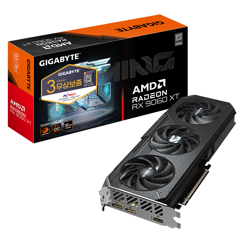 GIGABYTE �󵥿� RX 9060 XT Gaming OC D6 16GB �Ǿ���Ʈ