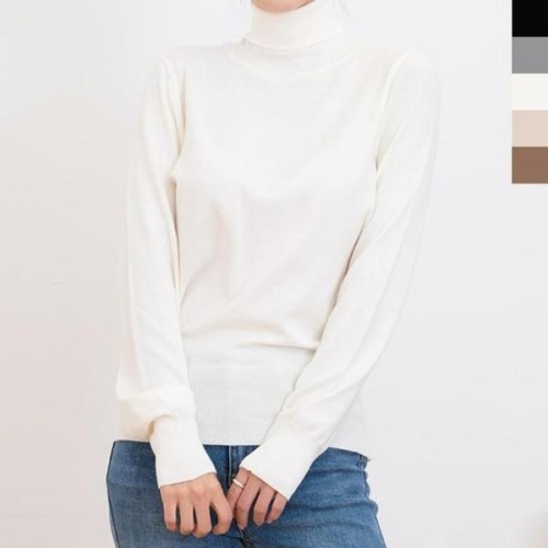 오노마 ONM 여자 가을 포근한 데일리 노멀 베이직 폴라 니트티 S8649217