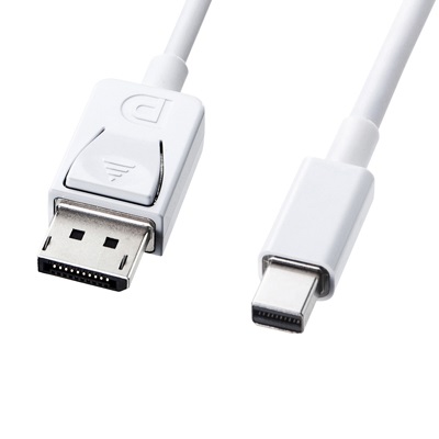 산와서플라이 Mini DisplayPort to DisplayPort 1.2 케이블 (KC-DPM2W, 2m)_이미지