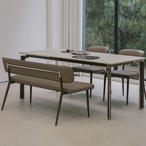 폴인퍼니 벤스 직각 세라믹 식탁 1400 (의자2개+벤치1개)