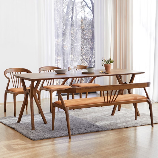 스코나 버네스 물푸레 애쉬 원목 식탁 1850 (의자3개+벤치1개)_이미지