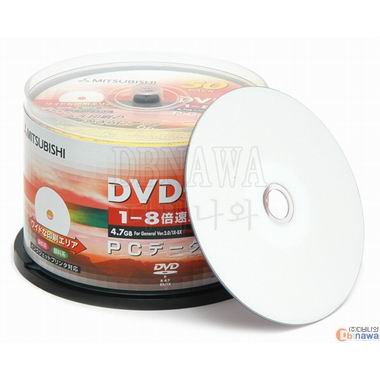 미쓰비시 DVD-R 4.7GB 8x 프린터블 케이크 50장_이미지
