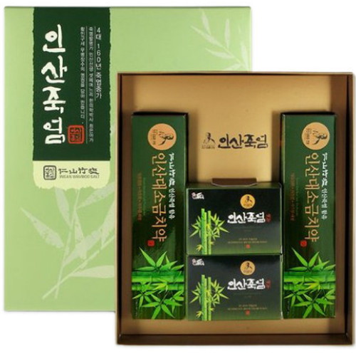 성원제약 인산대소금치약 160g x 2개 + 인삼죽염비누 x 2개 선물세트 (1세트)_이미지