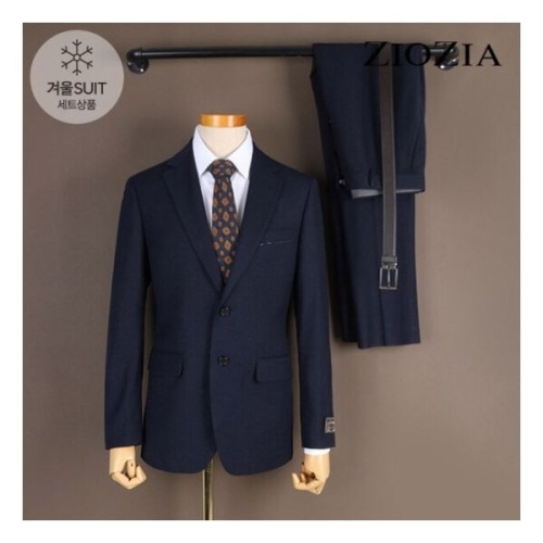 지오지아 패플 네이비 캐시 블렌드 스트레치 정장세트 AAC4SB1401_AAC4SP1401_DNV 876988