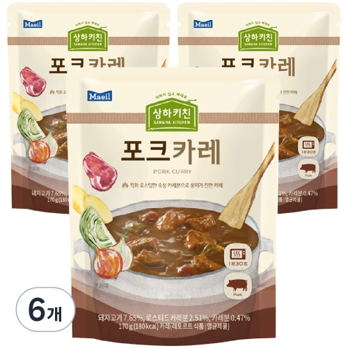 매일유업 상하키친 버터치킨카레 170g (6개)_이미지
