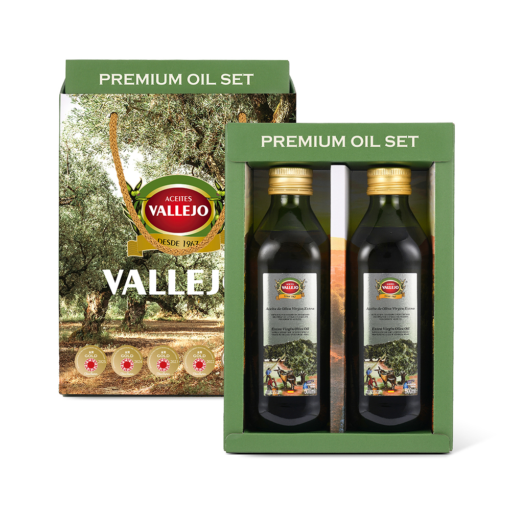바예호(VALLEJO) 엑스트라버진 올리브오일 500ml x 2개 선물세트 (1개)_이미지