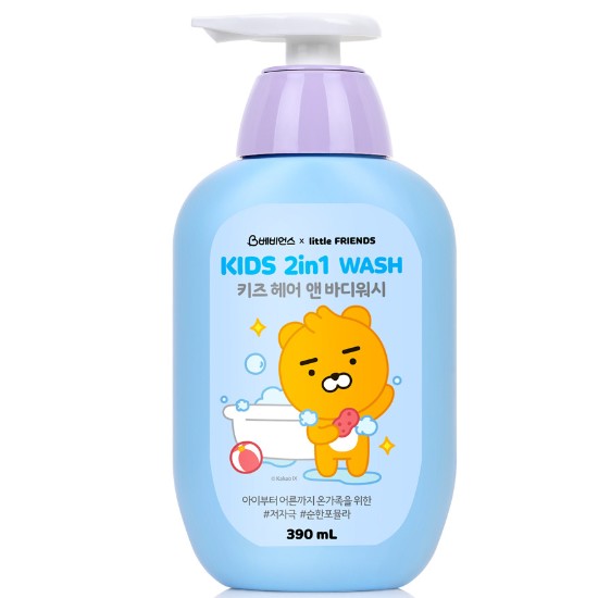 카카오 키즈 2in1 헤어 앤 바디워시 390ml
