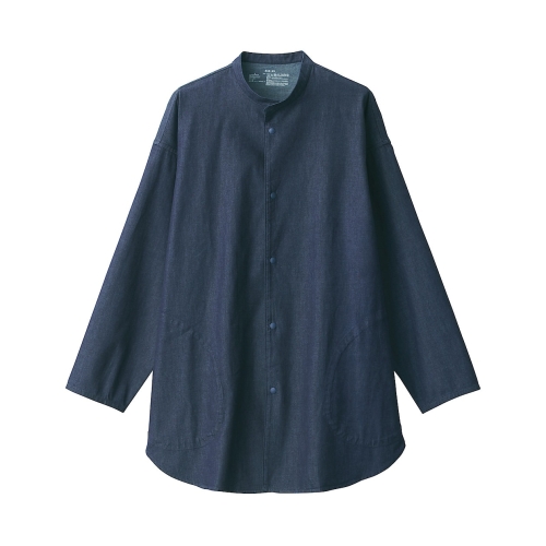 MUJI 무인양품 MUJI 남녀공용 데님 롱오버 셔츠 ACK07ZZZ_이미지