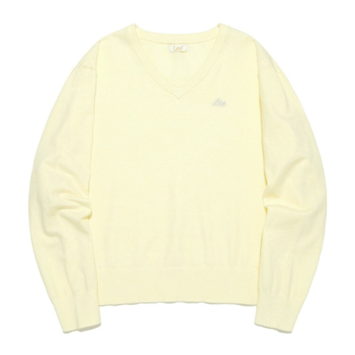 LEE 우먼 브이넥 니트 버터 LE2503KT61BT