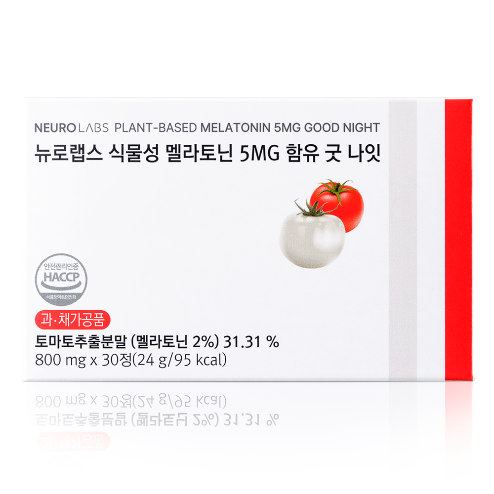 비오팜 뉴로랩스 식물성 멜라토닌 5MG 함유 굿 나잇 30정 (1개)_이미지