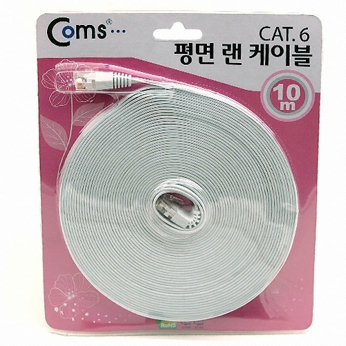 라이트컴 COMS CAT.6 평면 다이렉트 랜케이블 (BC367, 10m)_이미지