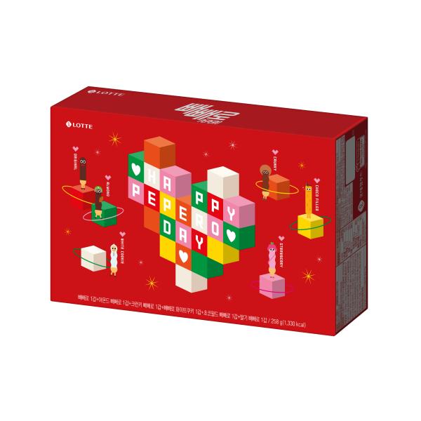 롯데제과 빼빼로 샘플러 6입 258g