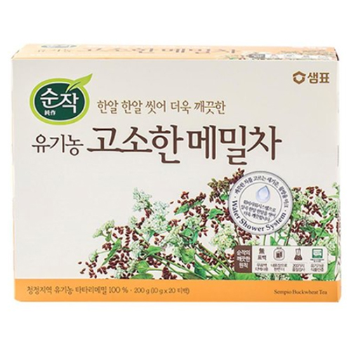 샘표식품 순작 유기농 고소한 메밀차 20T (1개)