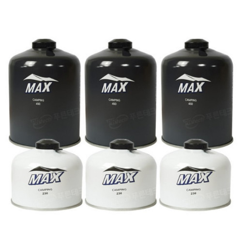 맥선 맥스 이소 부탄 가스 450g 3개 + 230g 3개