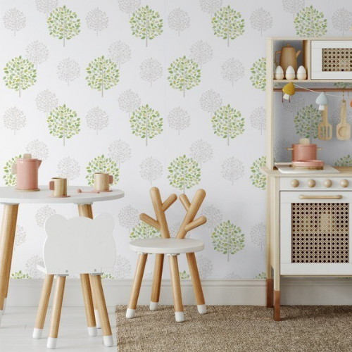 접착식 단열벽지 숲속의아침