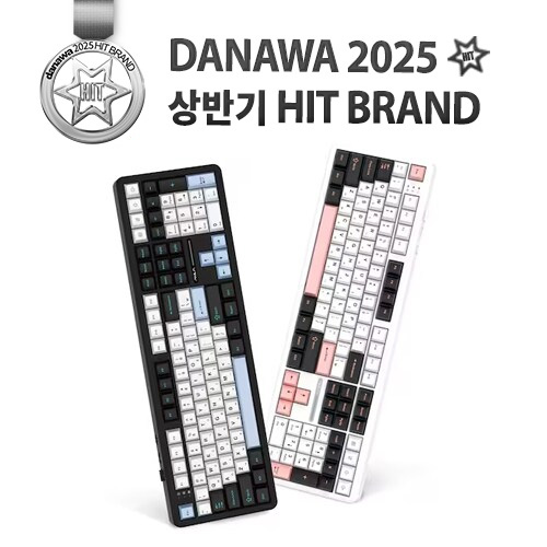 AULA F108 유무선 기계식 스카이 블랙 한글 (황축)