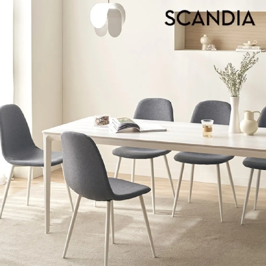 스칸디아 뉴어 포세린 통세라믹 식탁 1600 (의자별도)_이미지