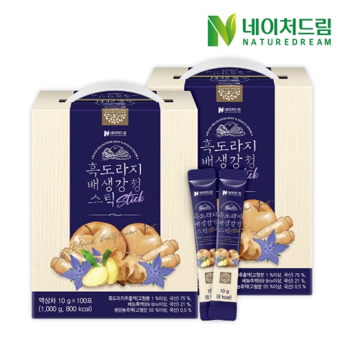 네이처드림 흑도라지 배 생강 청 스틱 10g 100포 (2개)_이미지