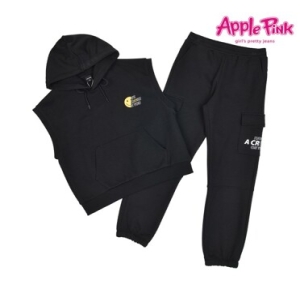 애플핑크 후드베스트+조거팬츠 세트 APS8R505GSB