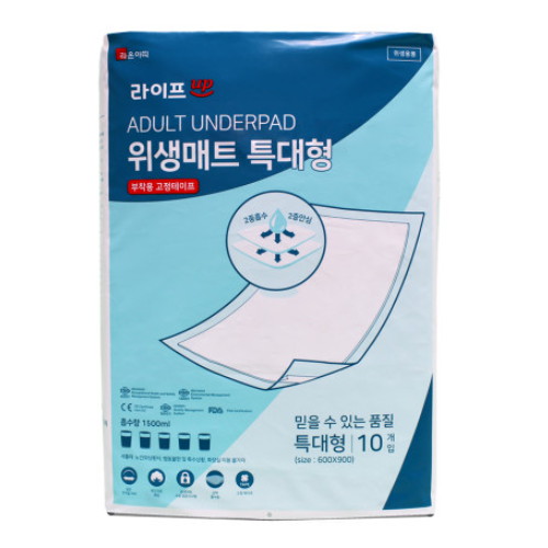 코리아케어서프라이 라온아띠 ㅤ라이프업 위생깔개매트 특대형 10개
