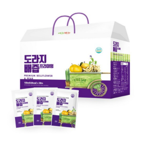 유기농마루 도라지배즙 프리미엄 100ml 30포이미지입니다. 누르면 해당 게시물로 새창이동합니다.