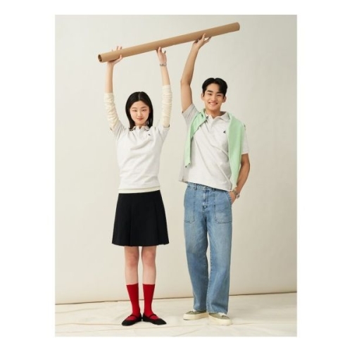 빈폴 멘 Essential 수피마 코튼 피케 티셔츠 아이보리 BC5242E110 3077278_이미지