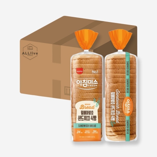 SPC삼립 아침미소 밀배아발효 샌드위치식빵 790g (5개)_이미지