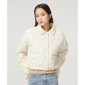LEE ltgt 리 우먼 크롭 퀼팅 점퍼 아이보리 LE2403JK61IV 307578