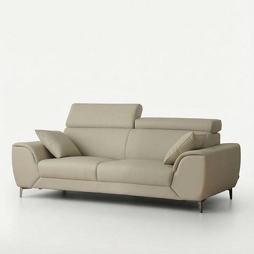 스코나  루프아 헤드틸팅 실리콘레더 가죽 소파 3인용 (스툴별도)