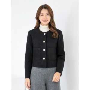 엄마옷 울모직 라운드 무지 정장자켓 MQG125198 마