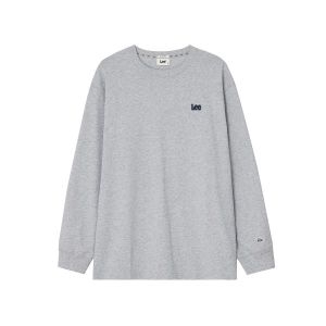  LEE 리 스몰 트위치 로고 긴팔 티셔츠 그레이 LE2403LT02GR